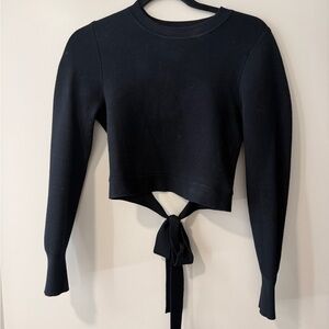 Abercrombie & Fitch Black Tie-Back Crop